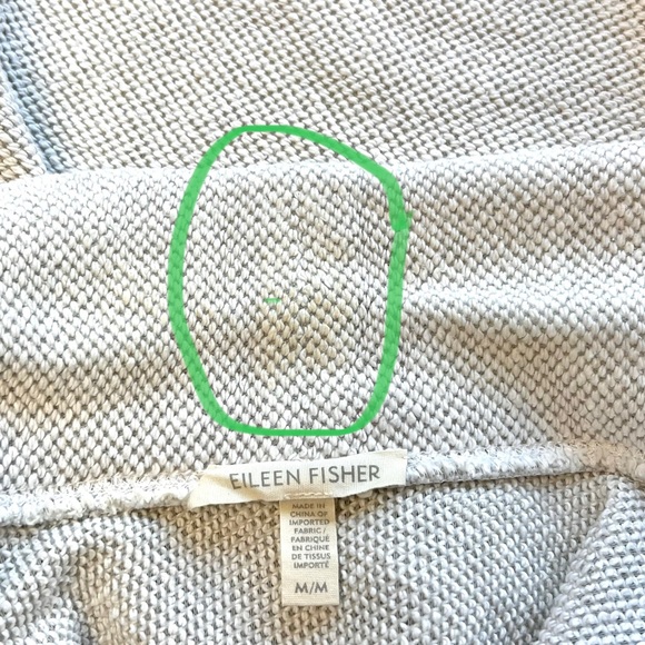 EILEEN FISHER Woven Knit Open Front Cardigan Jacket Duster - White Cotton Medium - Picture 6 of 11